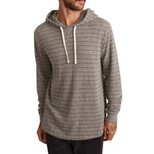 Marine Layer Striped Hooded Cotton Blend Sweater L/XL